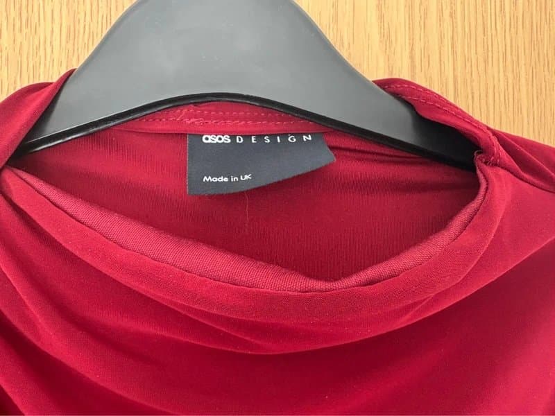 ASOS Burgandy slinky slash cutout top asos