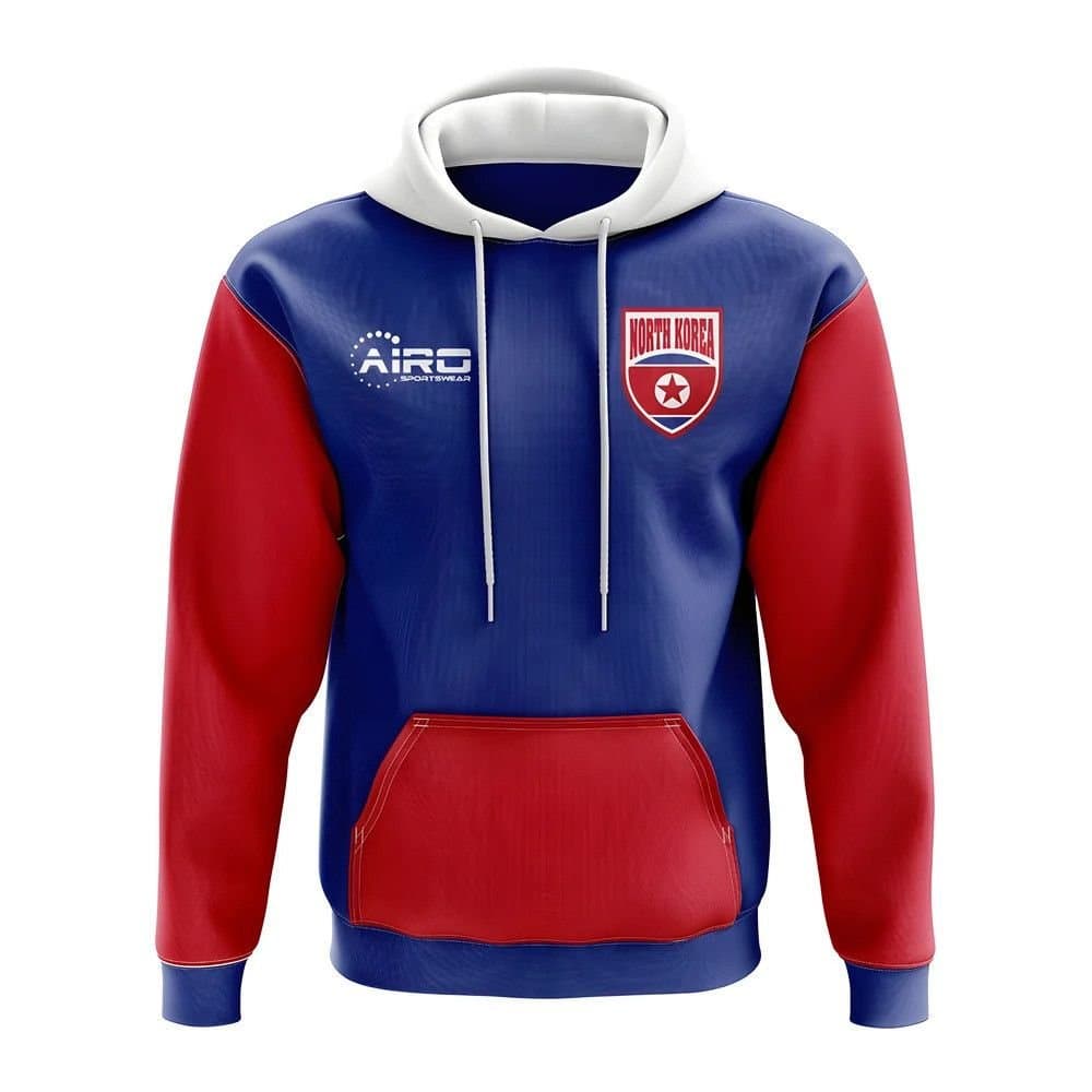 North Korea North Korea Men's Mens Concept Country Football Hoody in Blue
