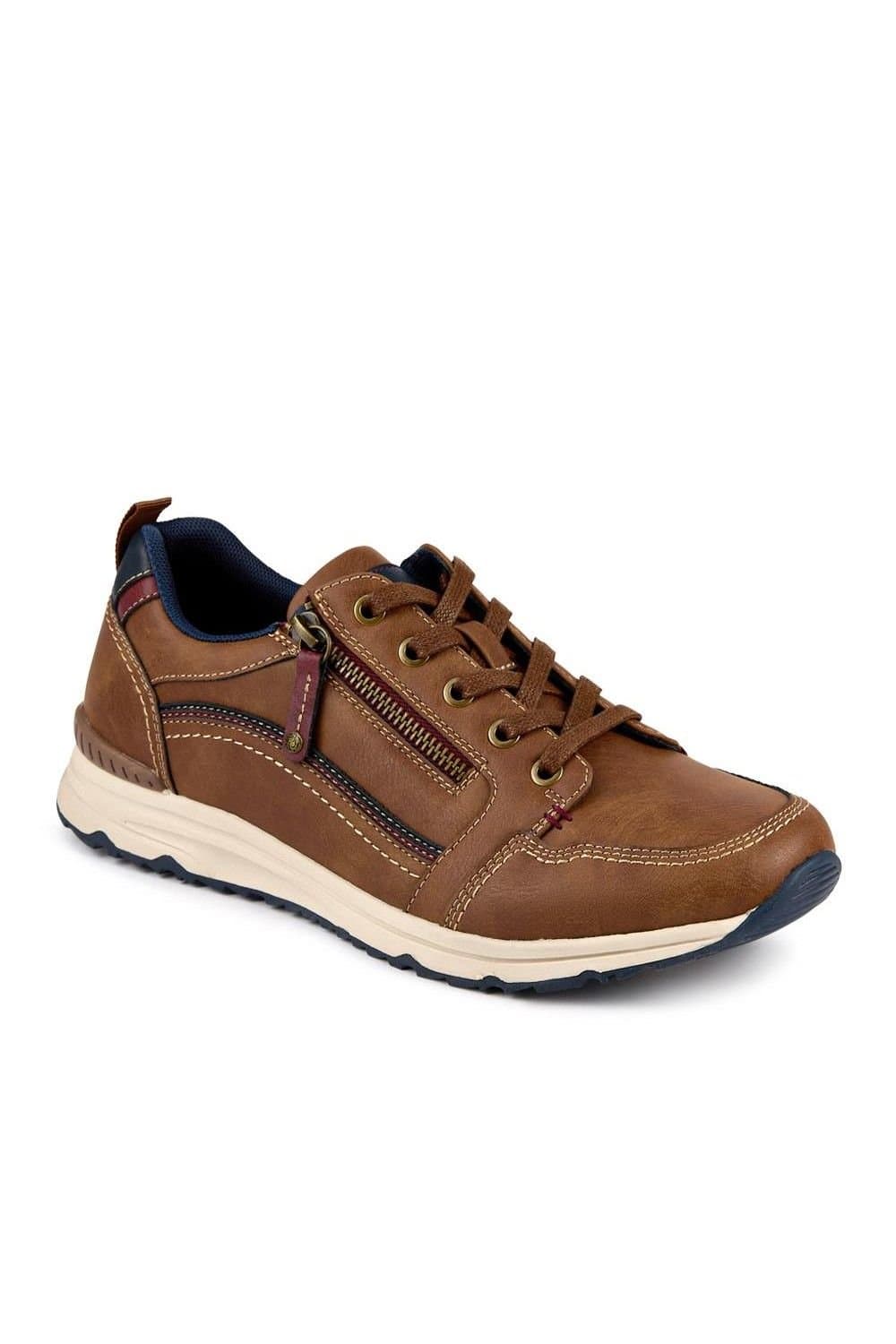 Pavers Pavers Men's Casual Lace-Up Shoes in Tan