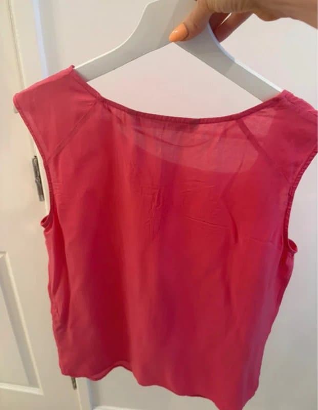 Zara ZARA Pink Pleated Shoulder Sleeveless Blouse Top XS