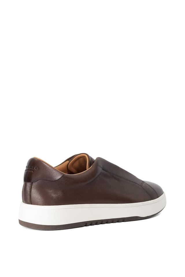 Dune London Dune London Men's 'Troys' Leather Trainers in Brown - 3