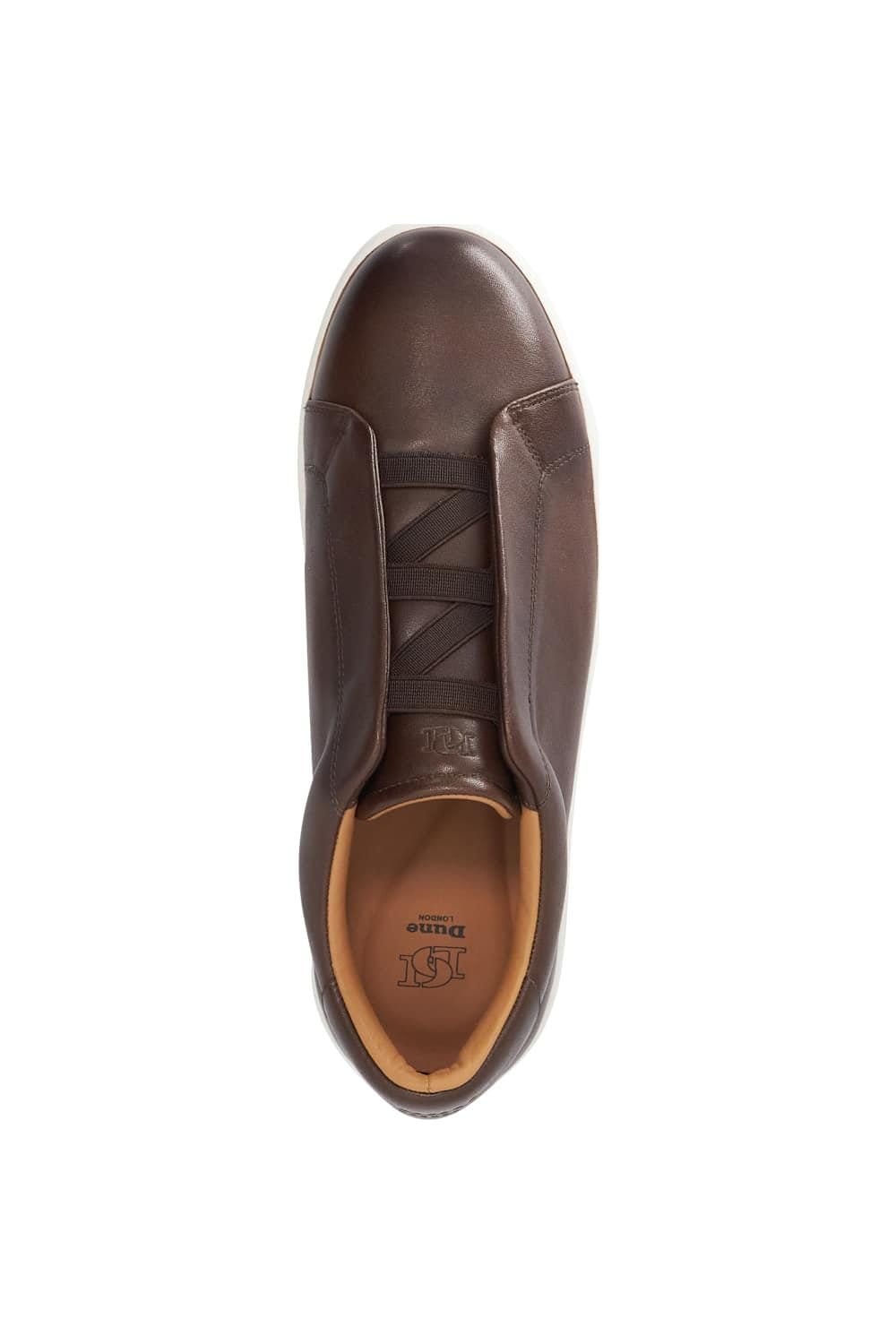 Dune London Dune London Men's 'Troys' Leather Trainers in Brown - 4