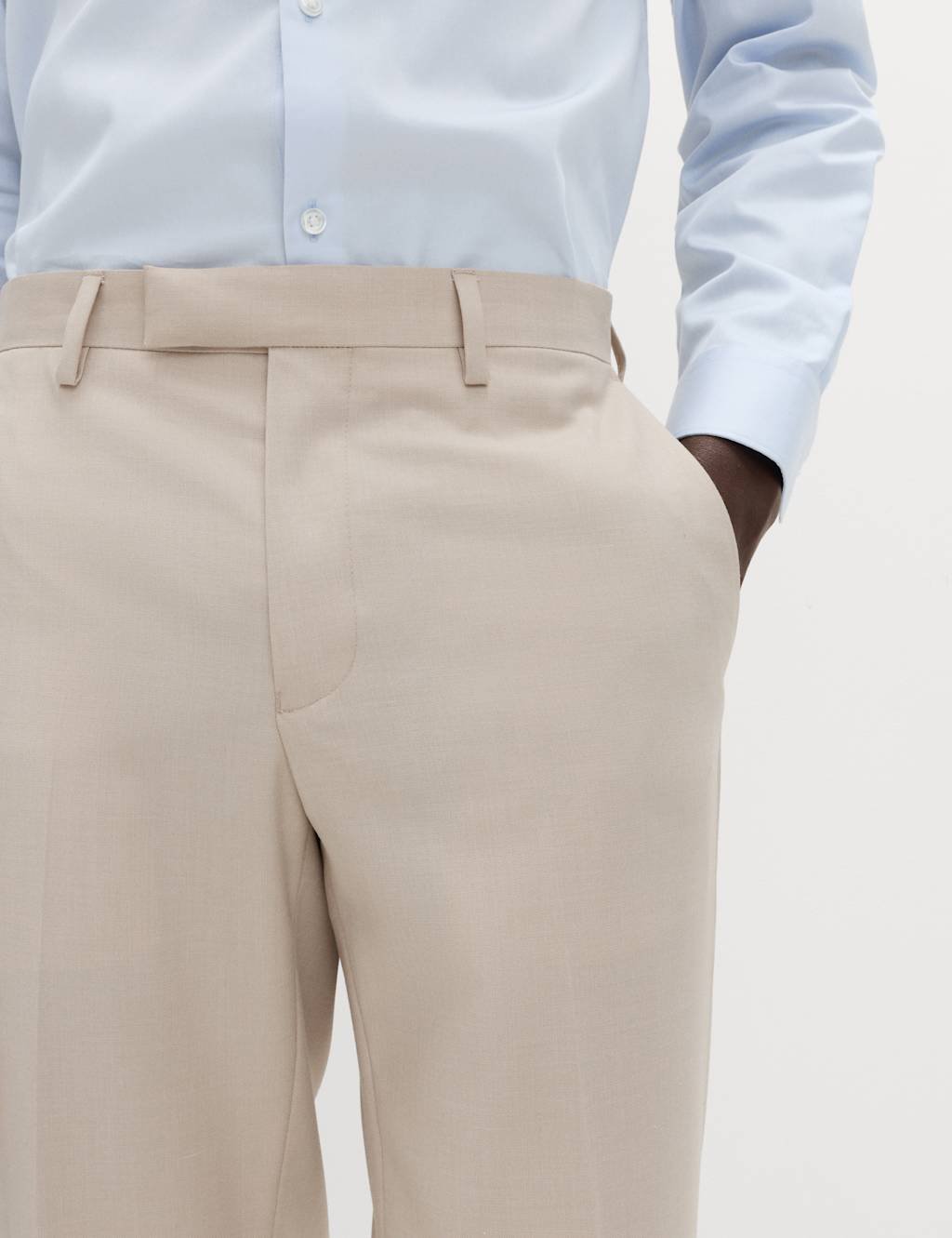 Marks & Spencer M&S Slim Fit Stretch Ultimate Suit Trousers Ecru - 2