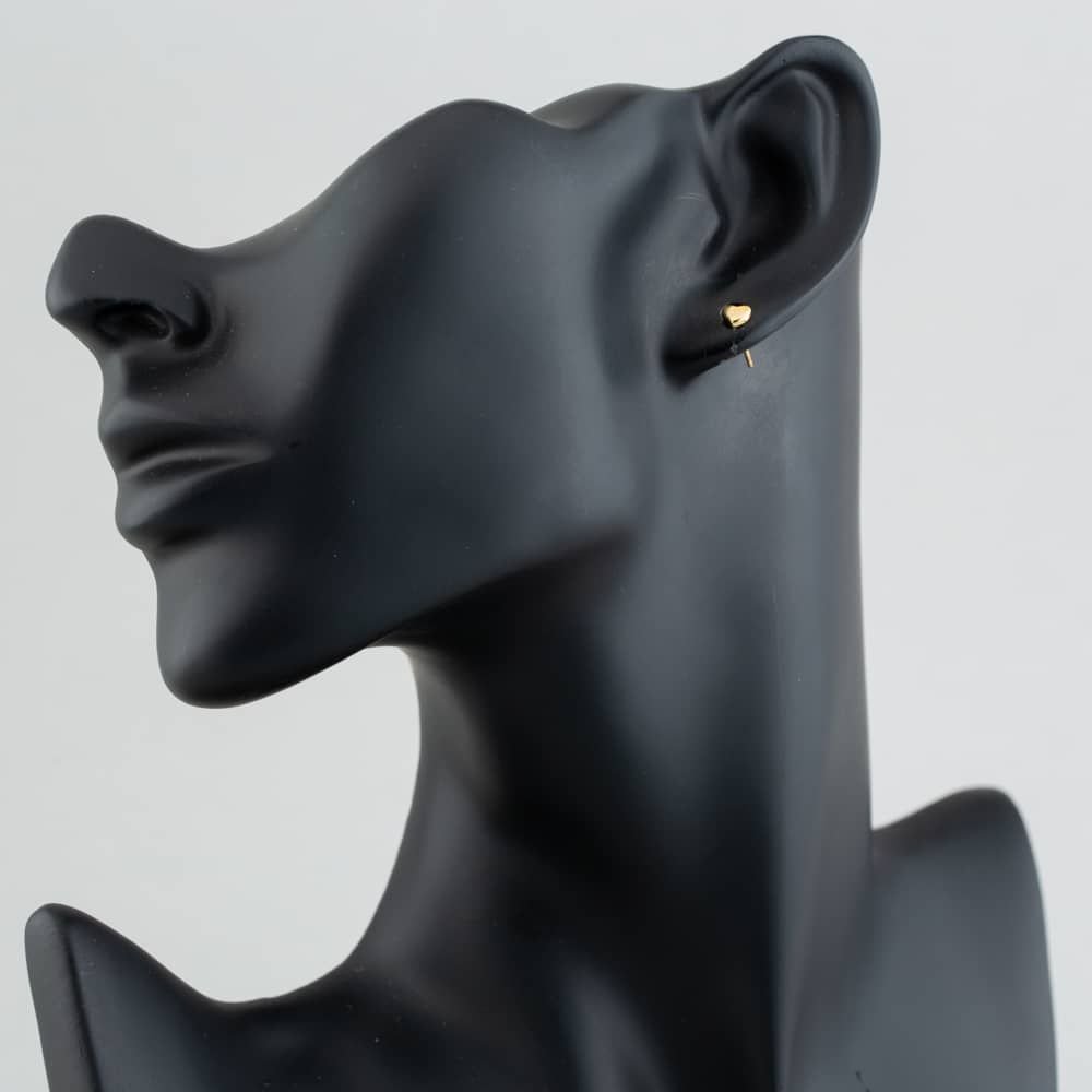 T.H.Baker T.H.Baker Women's 9ct Gold Heart Stud Earrings GE2179 - 2