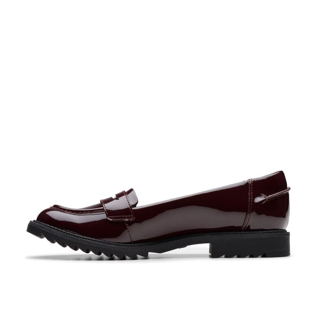 Clarks Clarks Women's Griffin Milly Burgundy Loafers, Slip Ons in Red - 2
