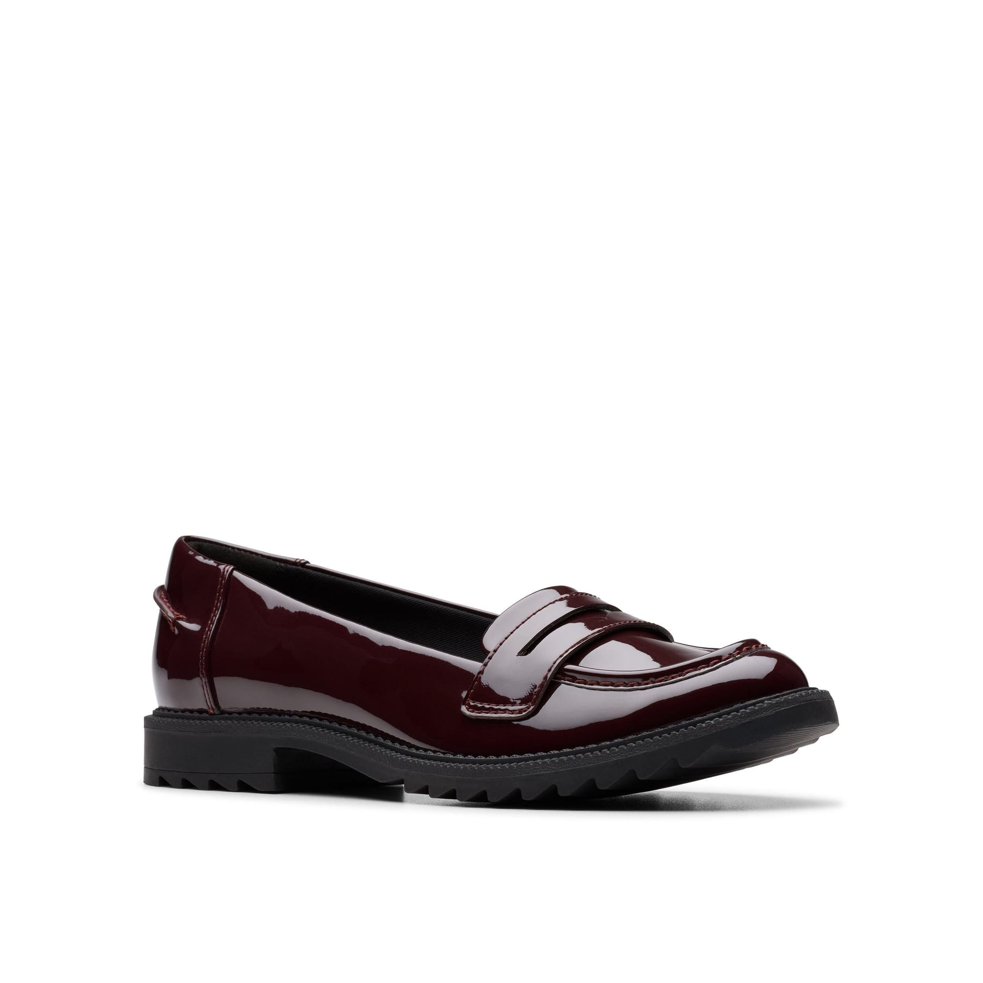 Clarks Clarks Women's Griffin Milly Burgundy Loafers, Slip Ons in Red - 4