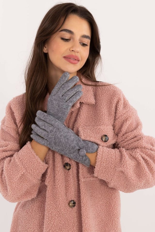 Love Lace Love Lace Women's Elegant Insulated Smooth Gloves with Phone Touchscreen Operation in Grey - 3