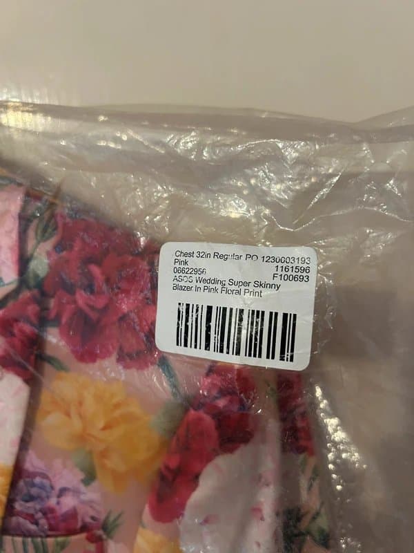 ASOS Two piece pink floral ASOS suit