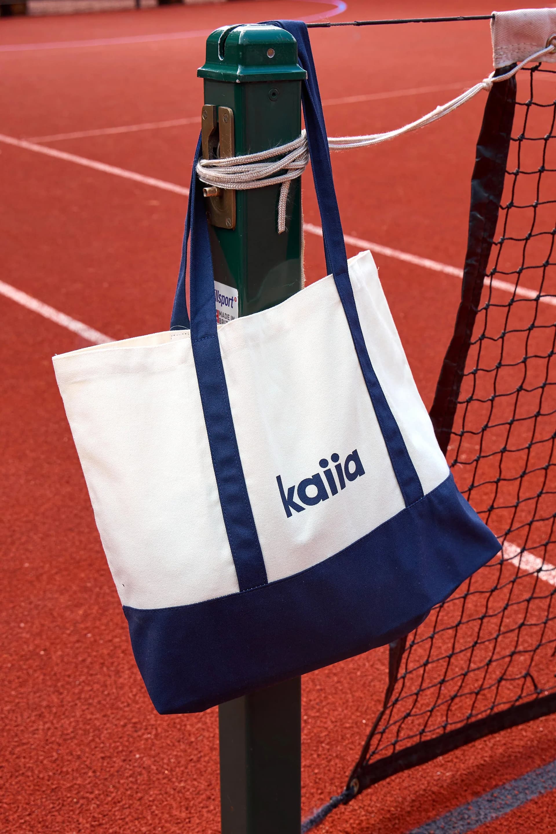 Kaiia Kaiia Sporty Large Tote Bag Cream & Navy
