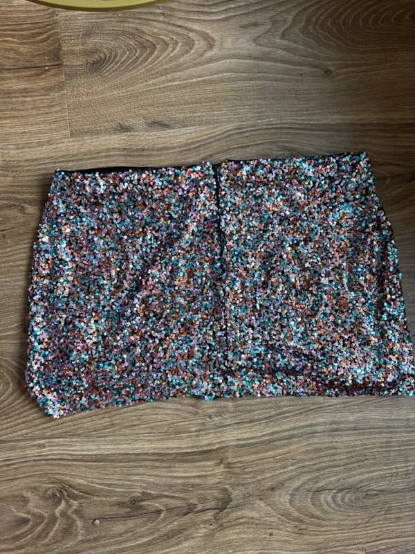 ASOS Design ASOS Design Multi Sequin Mini Skirt Size 24