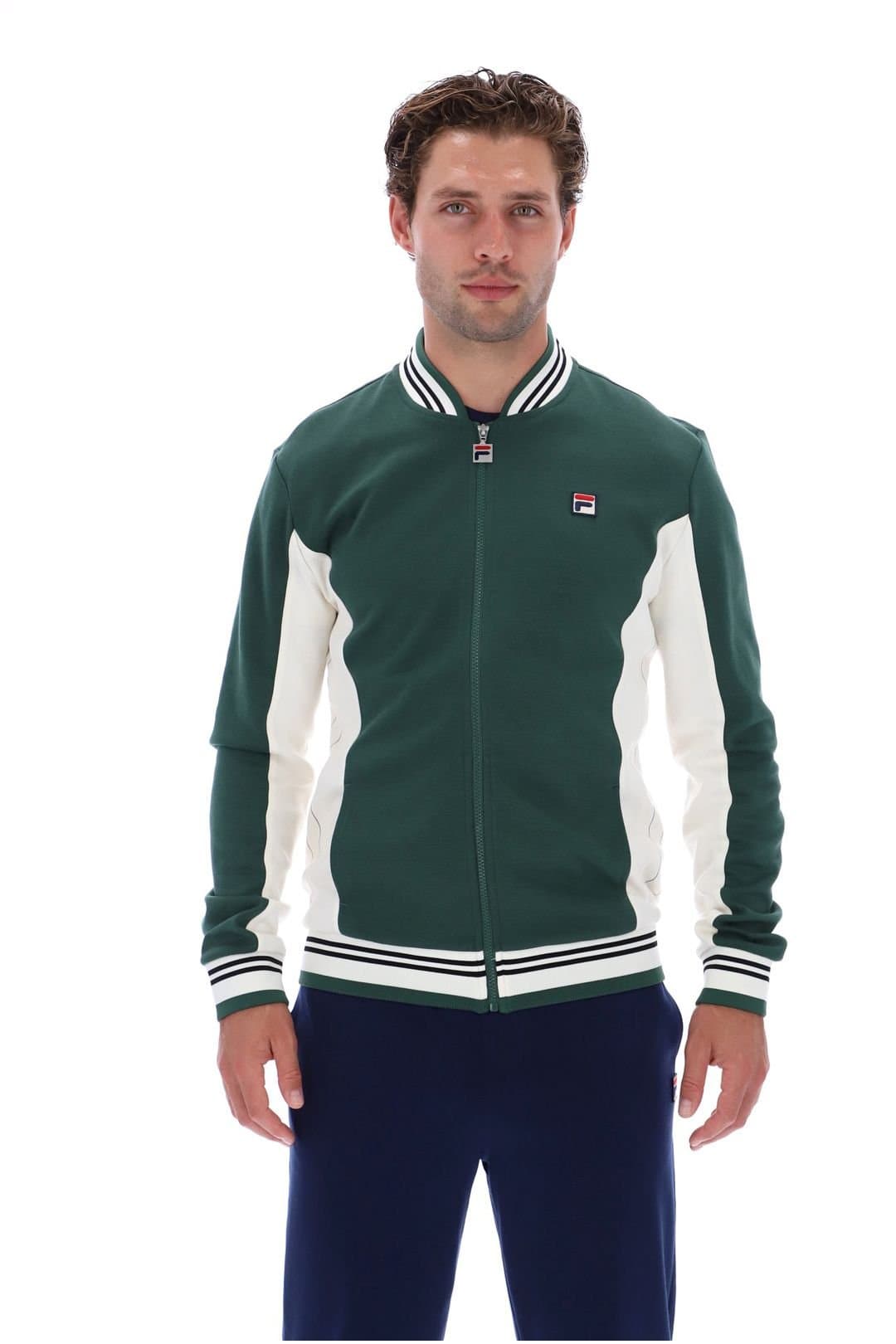 Fila Fila Men's Settanta Jacket Pine Needle/ Gardenia/Black in Green