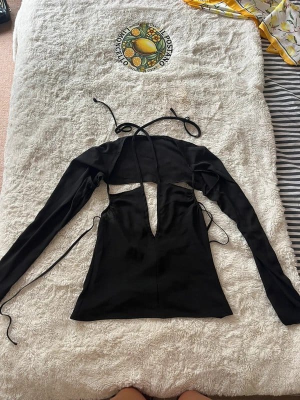 ASOS Black Top with shawl - 1