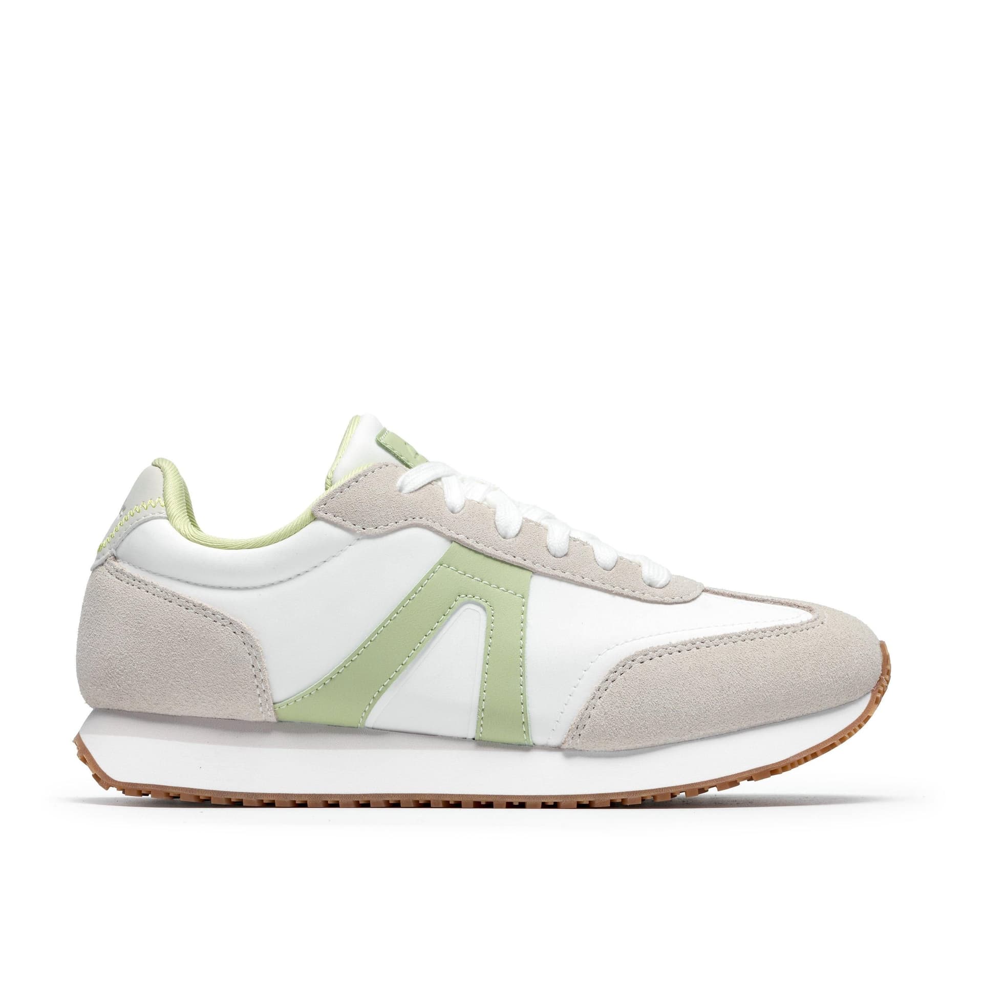 Clarks Clarks Women's Calo Run Light Green Combination Trainers in White