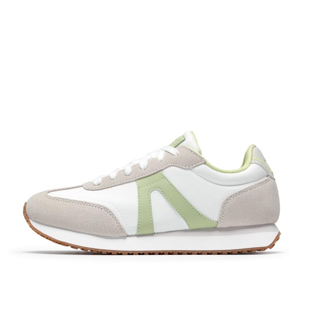 Clarks Clarks Women's Calo Run Light Green Combination Trainers in White - 2