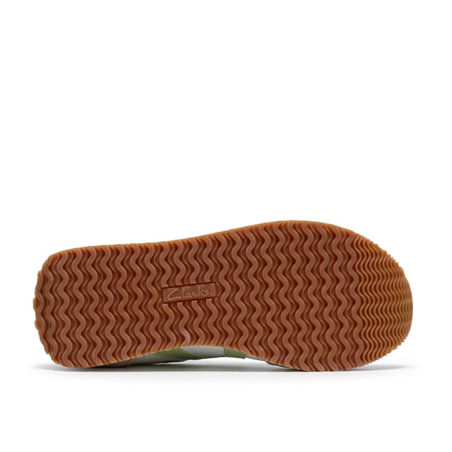 Clarks Clarks Women's Calo Run Light Green Combination Trainers in White - 3