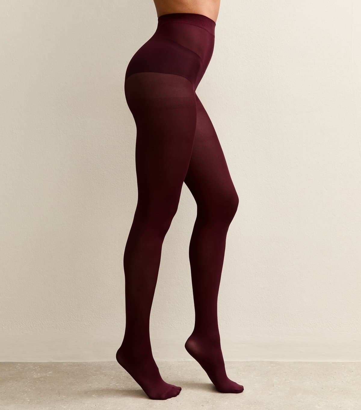 New Look Dark Burgundy Opaque 70 Denier Tights New Look