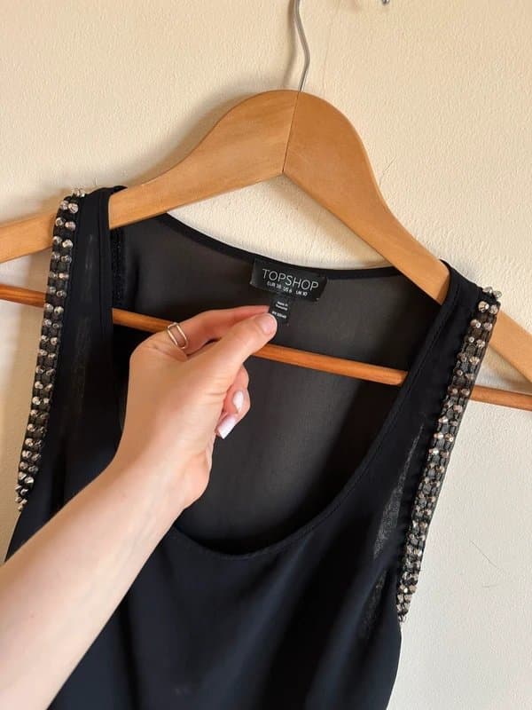 Topshop Topshop Embellished Chiffon Tank Top – UK 10 / EU 38