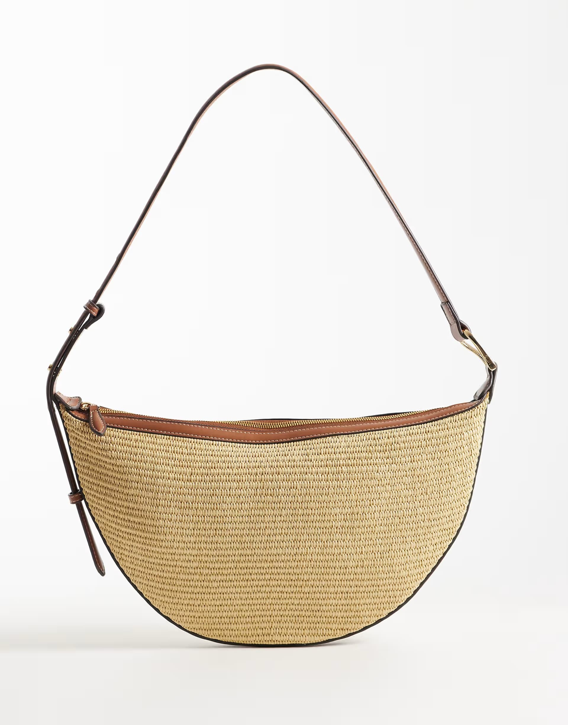 ASOS Mango woven crossbody bag in beige
