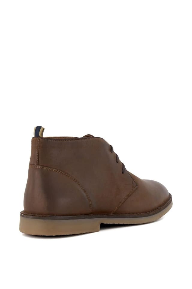 Dune London Dune London Men's 'Cashed' Leather Chukka Boots in Brown - 3