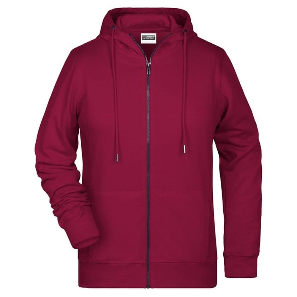 James and Nicholson James and Nicholson Women's Full Zip Hoodie in Wine