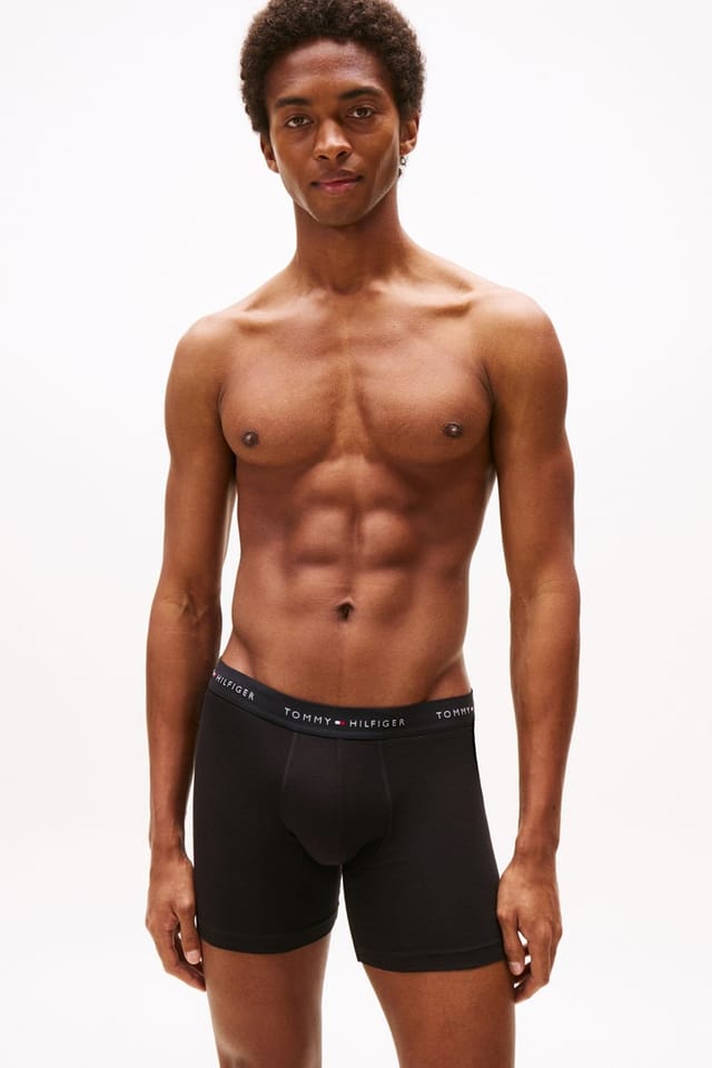 Tommy Hilfiger Tommy Hilfiger Men's Signature 3P Boxer Brief Black Waistband - 2