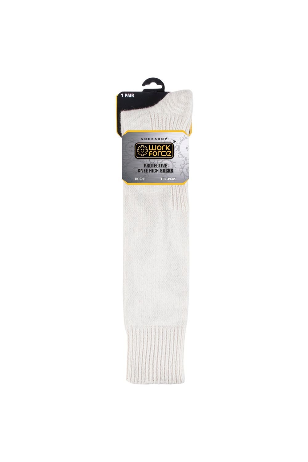 SOCKSHOP Workforce SOCKSHOP Workforce Men's 1 Pair Wool Rich Protective Angling Socks in Cream - 2