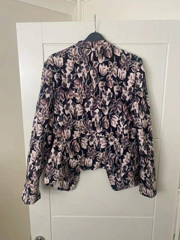 New Look Black Floral Short Blazer