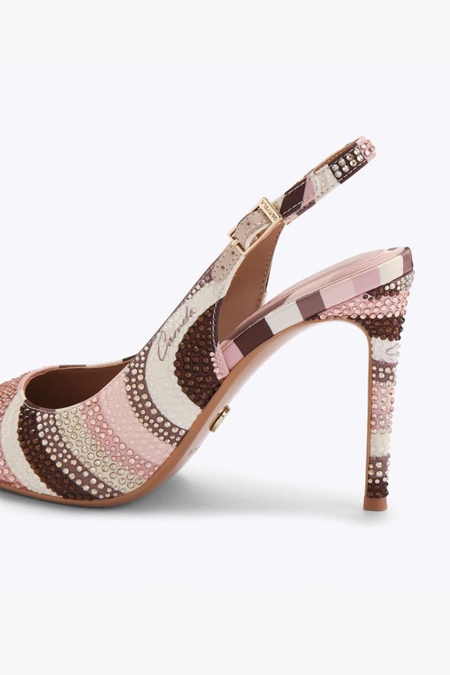 Carvela Carvela Women's 'Caramella Sling Court' Fabric Heels in Pink - 3