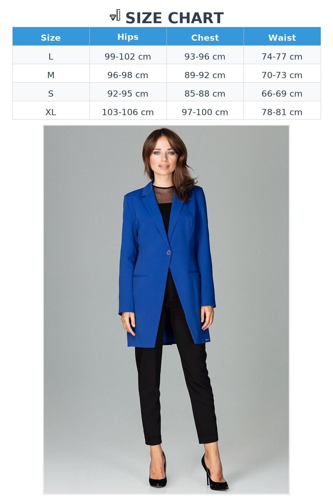 Love Lace Love Lace Women's Color Button Long Sleeve Lined Jacket in Blue - 4