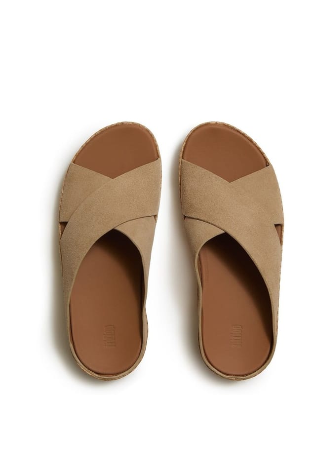 FitFlop FitFlop Women's Lulu Lux Graphic-Weave Slides in Camel - 3