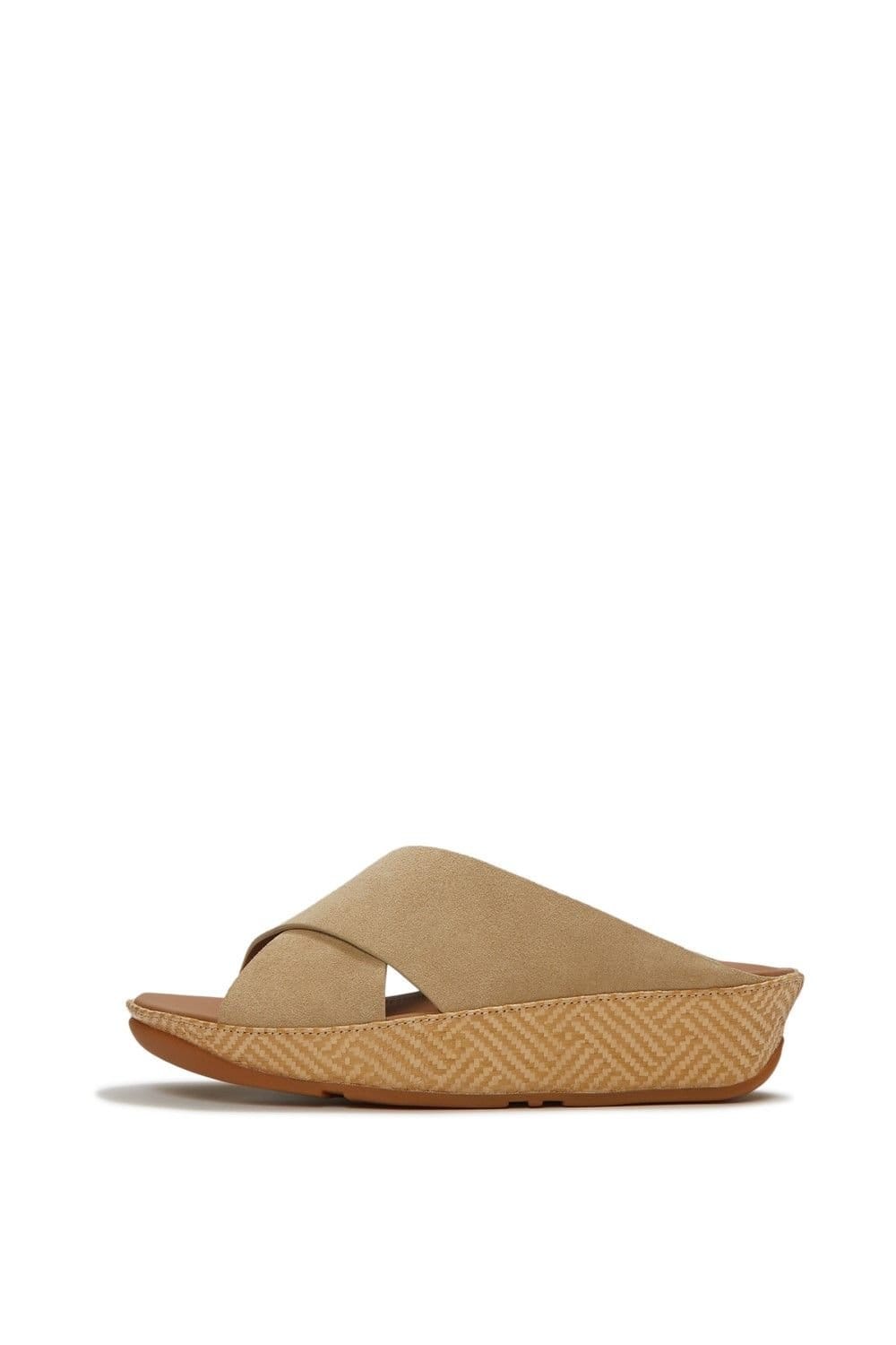 FitFlop FitFlop Women's Lulu Lux Graphic-Weave Slides in Camel - 4