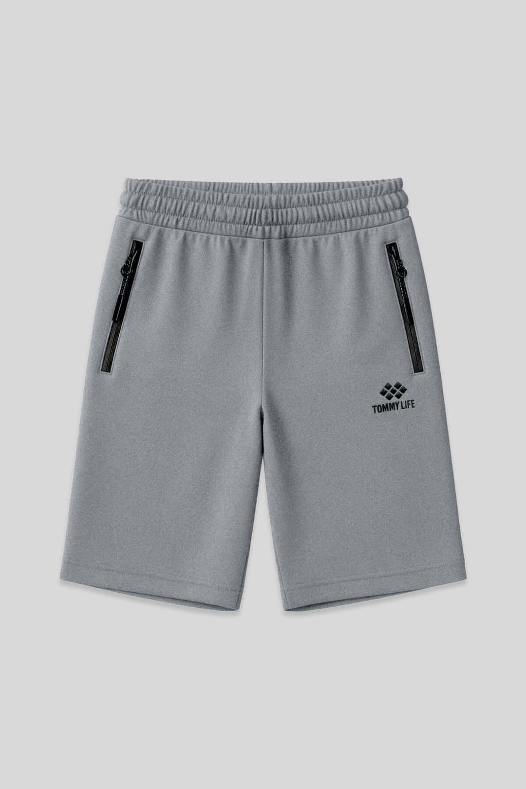 Tommy Life Tommy Life Men's Regular-fit Knit Sweat Shorts in Light Grey