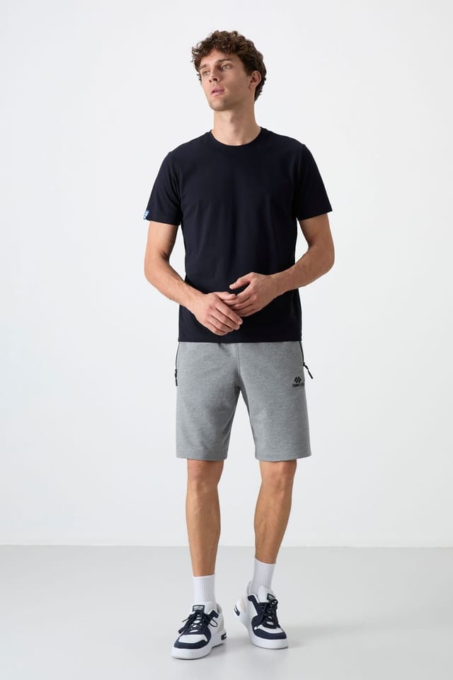 Tommy Life Tommy Life Men's Regular-fit Knit Sweat Shorts in Light Grey - 3