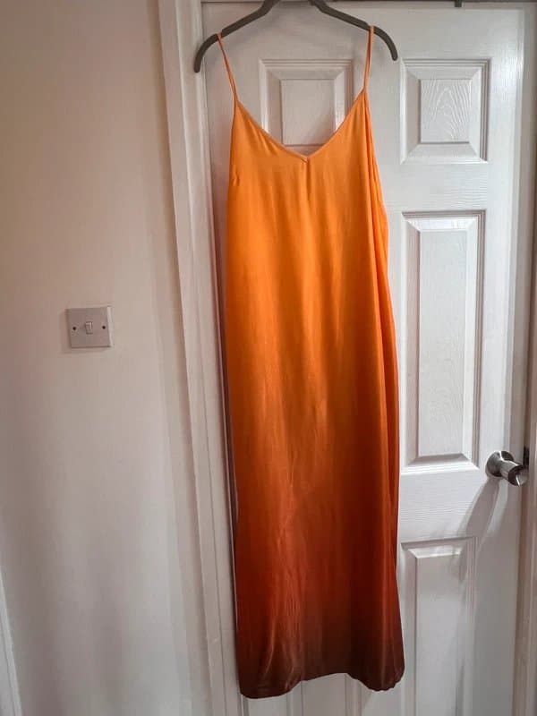 Never Fully Dressed Never Fully Dressed sunset orange ombré maxi slip dress size 14 BNWT
