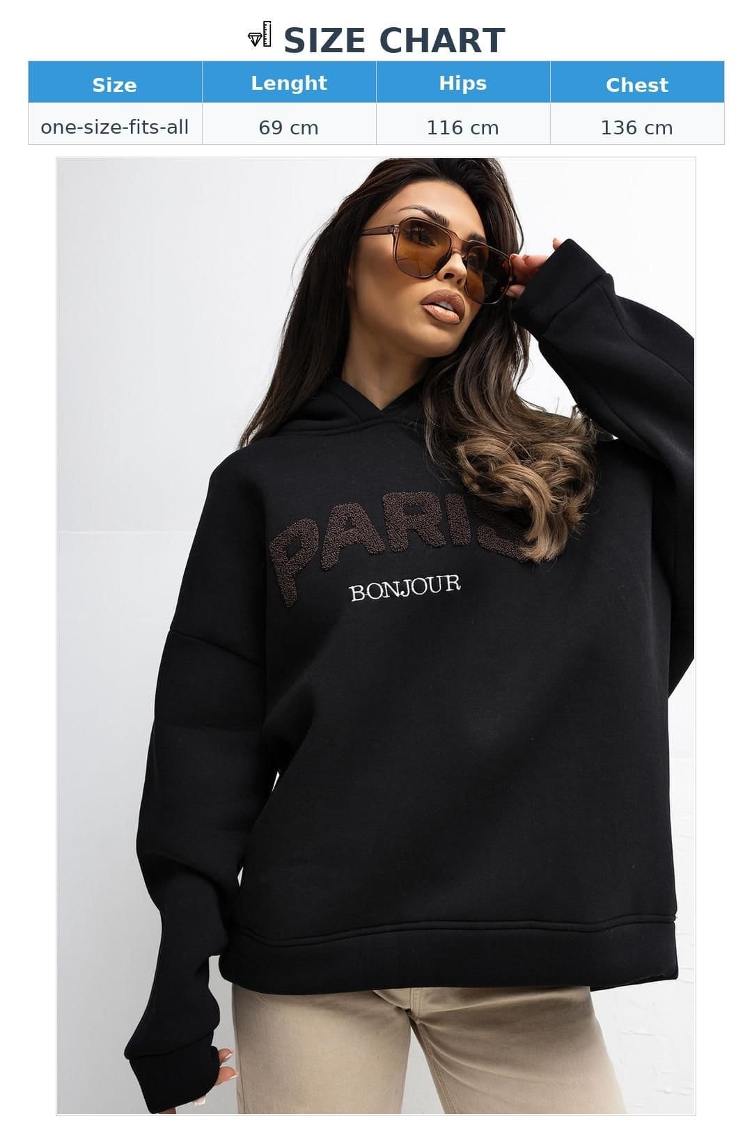 Love Lace Love Lace Women's Casual Hooded Sweatshirt Soft Blend in Black - 4
