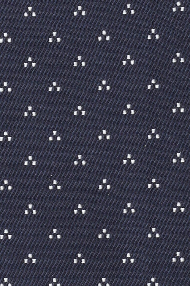 Paisley of London Paisley of London Men's Childrens full length skinny tie - Navy trio dot - 3