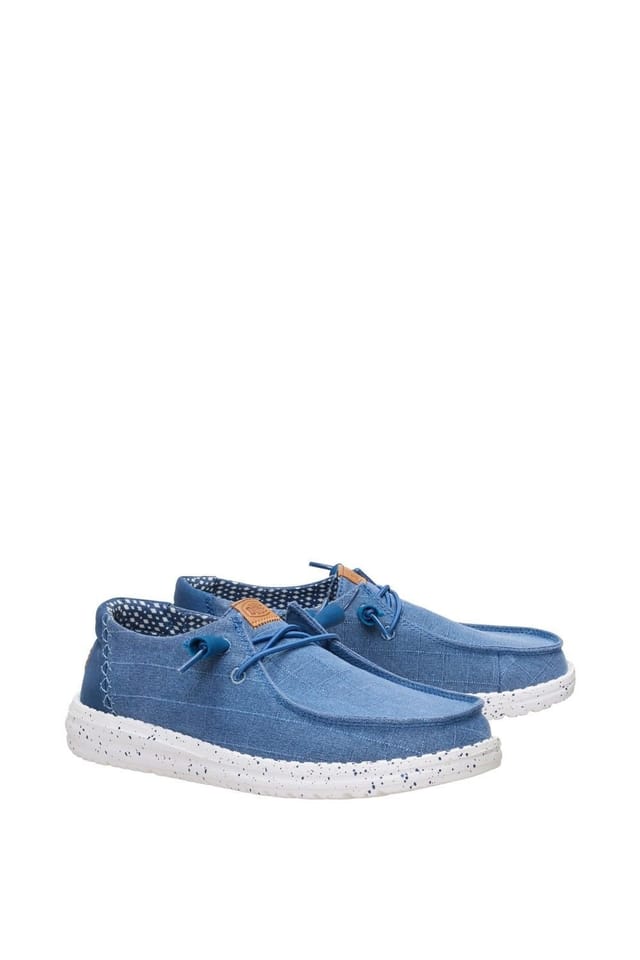 Hey Dude Hey Dude Women's Wendy Chambray Grid Casual Shoe in Blue - 3