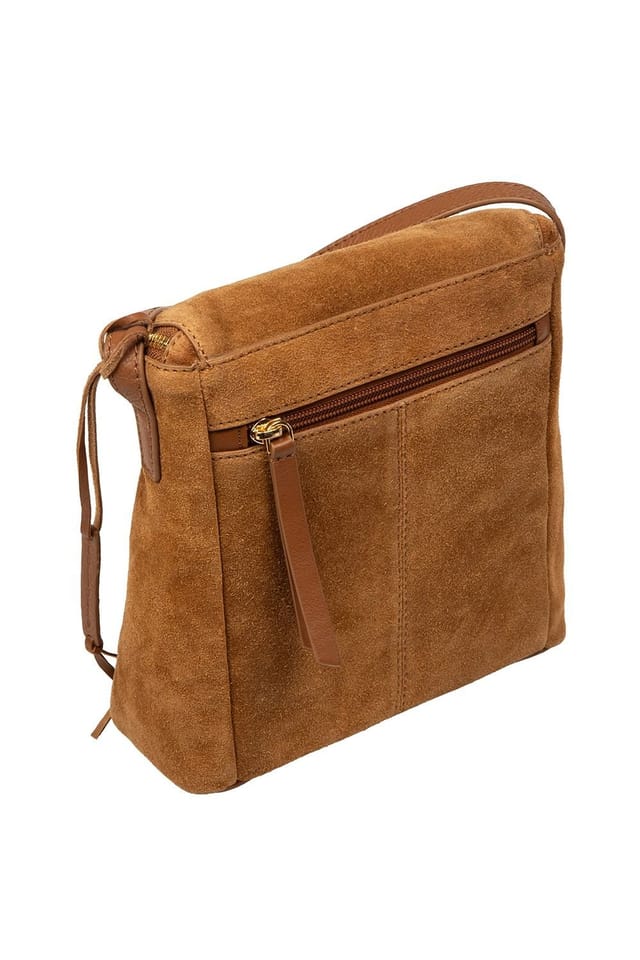 Cultured London Cultured London Women's 'Luisana' Suede Cross Body Bag in Tan - 3