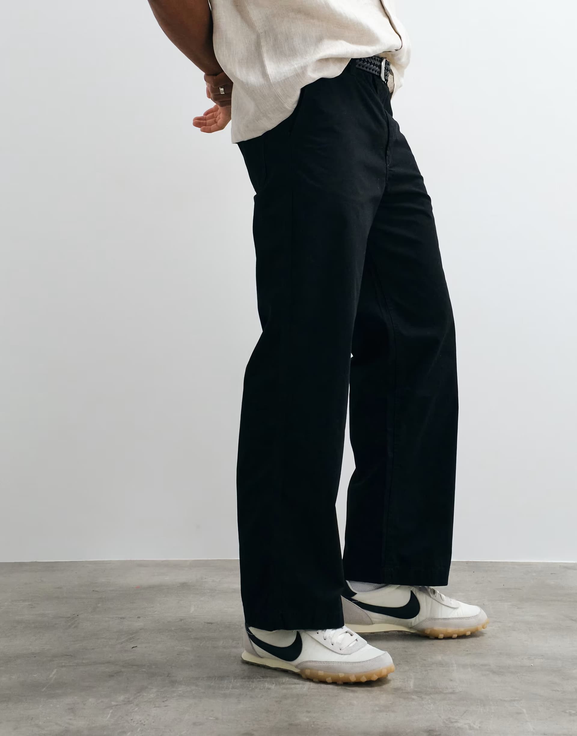 ASOS Jack & Jones loose fit chino in black