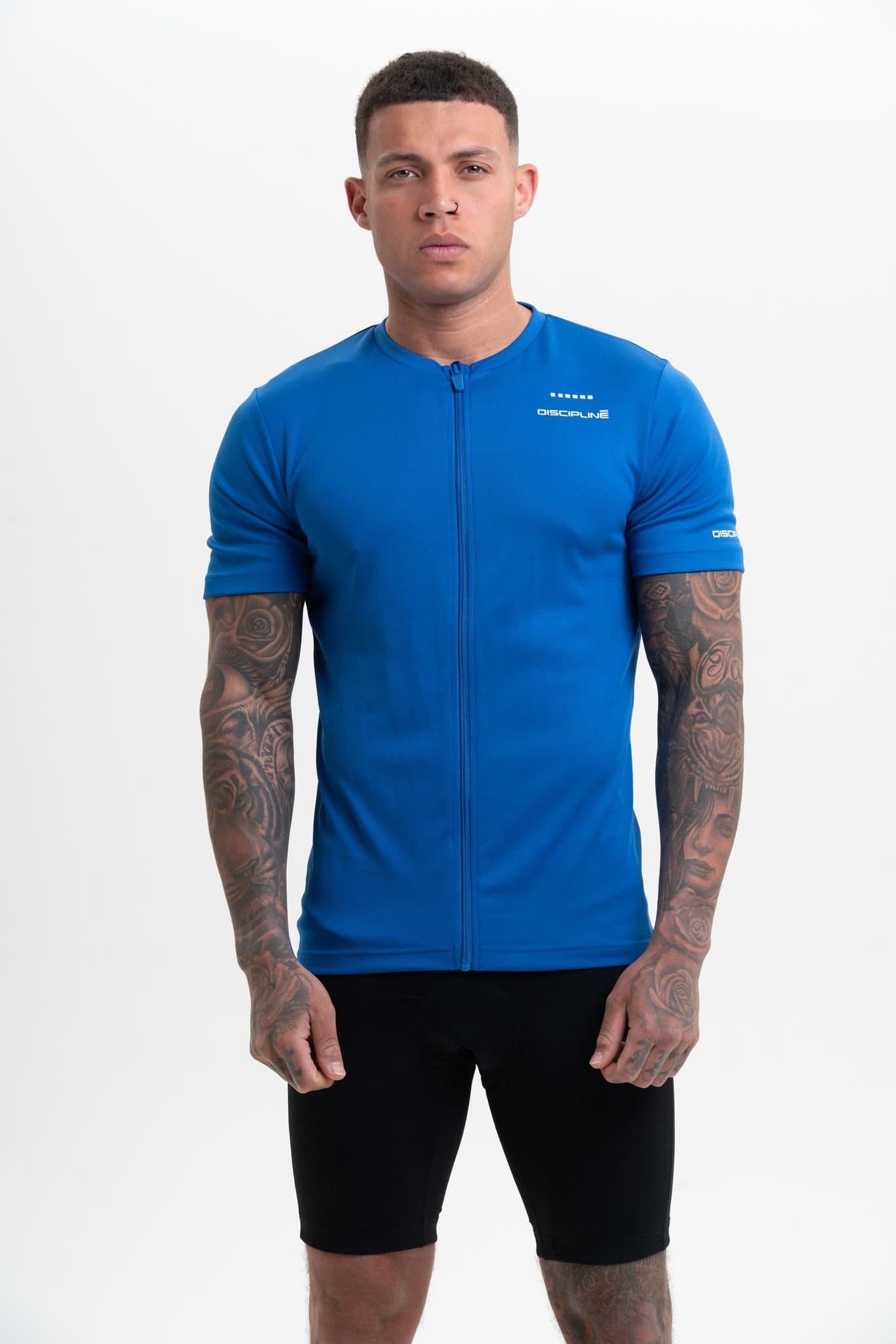 Discipline 365 Discipline 365 Men's Discipline Cycle Jersey with Zip Through Fastening & Reflective Detail in Navy