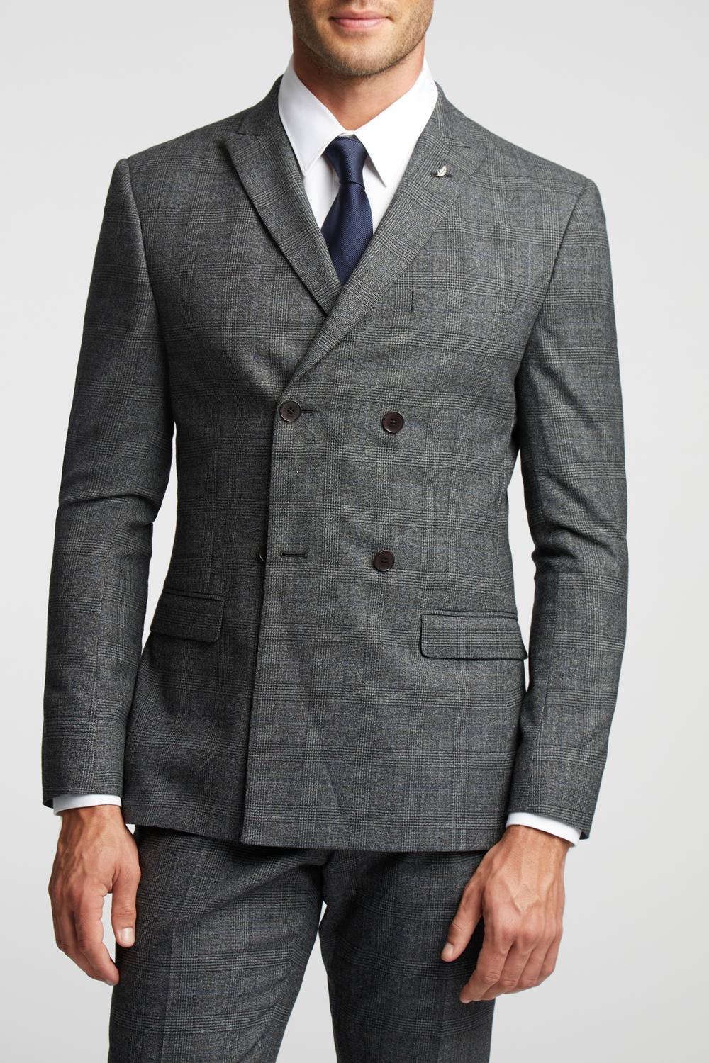 Ted Baker Ted Baker Men's Slim Fit Pow Check Jacket in Grey - 2