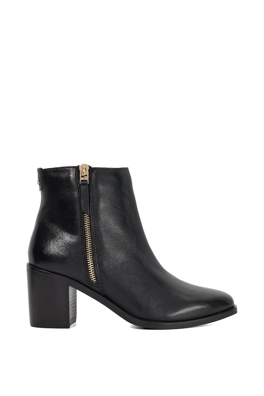Dune London Dune London Women's 'Purl' Leather Ankle Boots in Black
