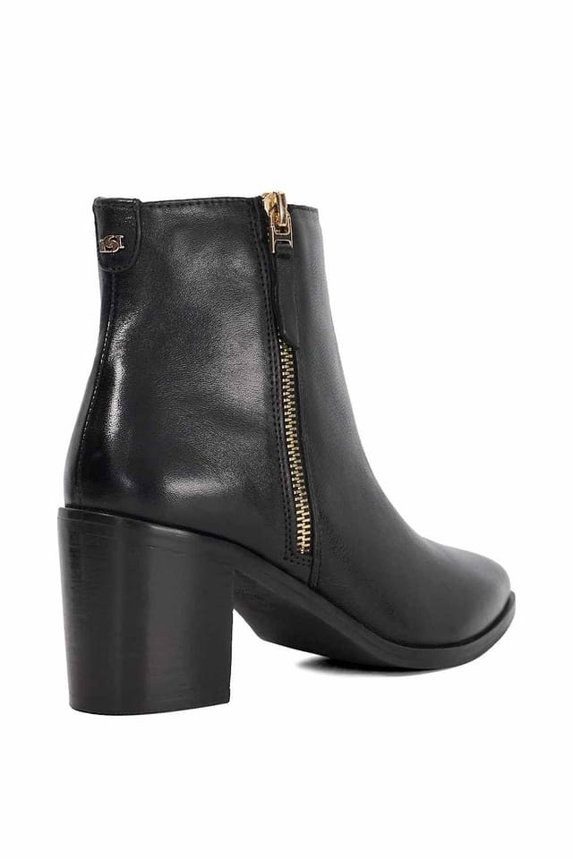 Dune London Dune London Women's 'Purl' Leather Ankle Boots in Black - 3