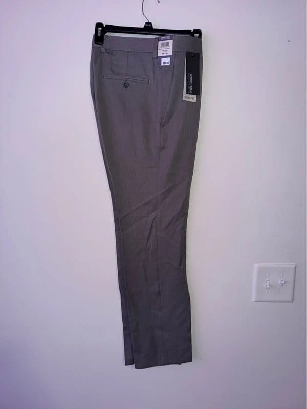 Kenneth Cole Grey Slim Fit Dress Pants