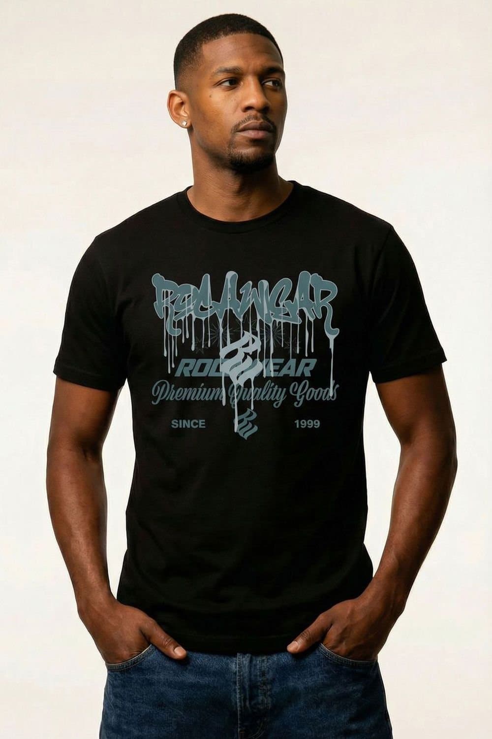 RocaWear Rocawear Men's Overlay T-Shirt in Black