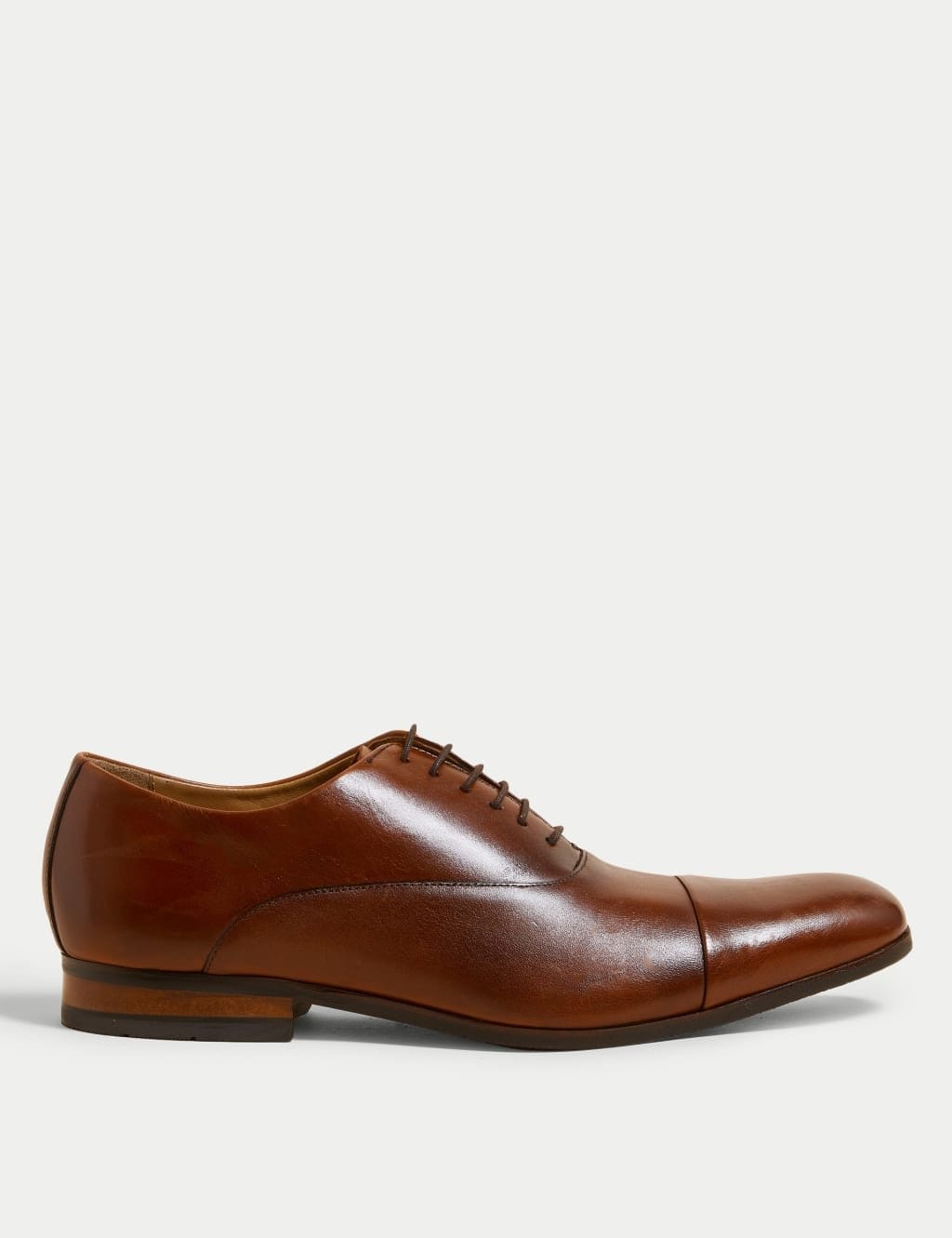 Marks & Spencer M&S Leather Oxford Shoes Brown - 1