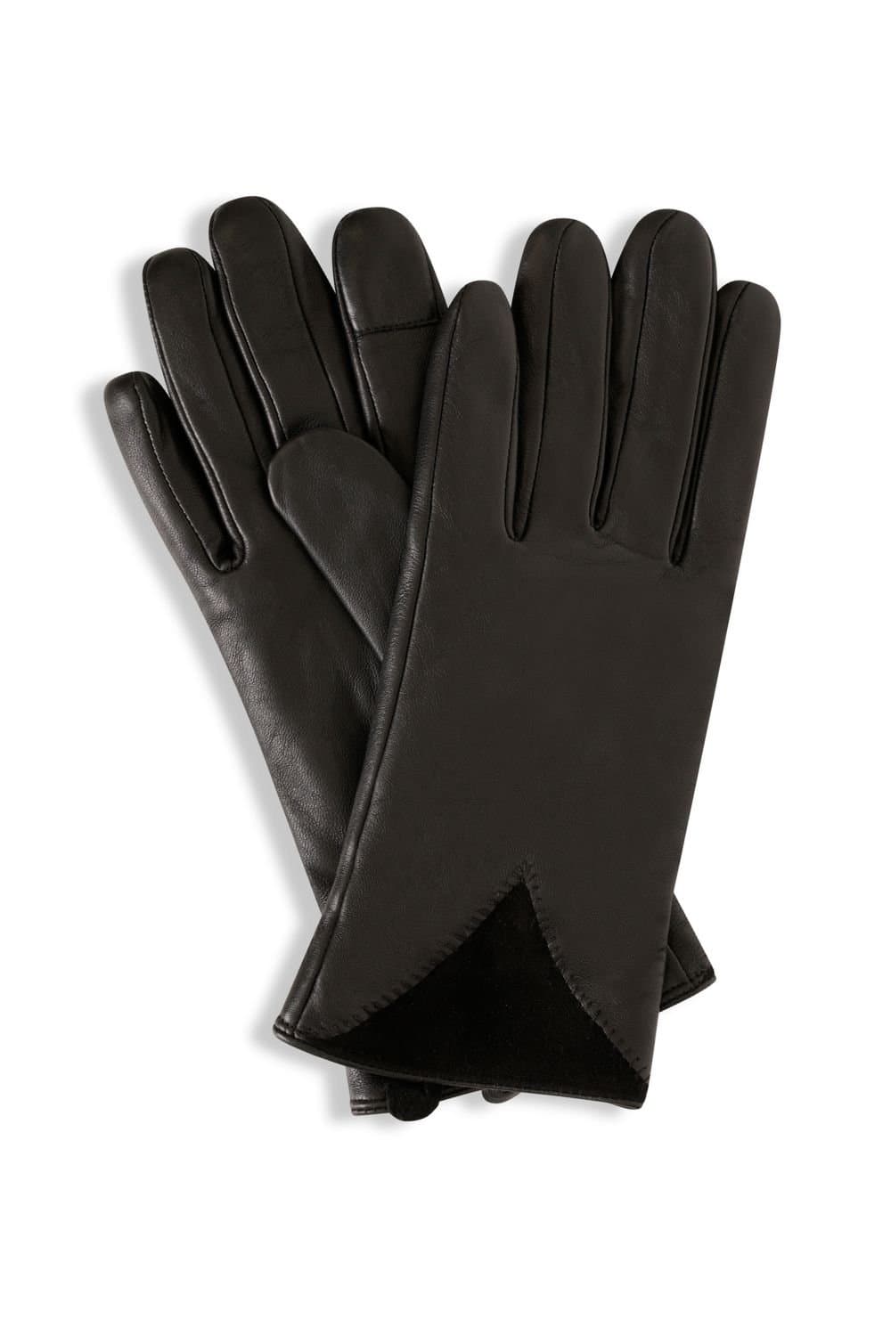 Barneys Originals Barneys Originals Black Leather & Suede Gloves