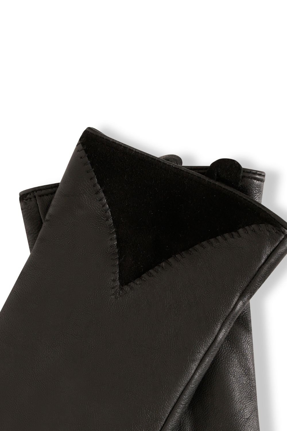 Barneys Originals Barneys Originals Women's Gift Boxed Real Leather & Suede Contrast Gloves in Black - 2