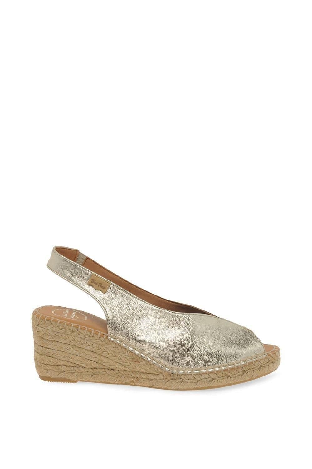 Toni Pons Toni Pons Women's Gold Wedge Heel Espadrilles Sandals