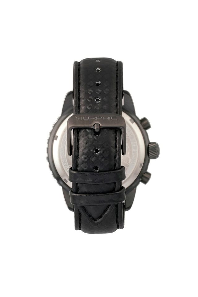Morphic Morphic Men's M51 Series Chronograph Leather-Band Watch with Date in Grey - 2